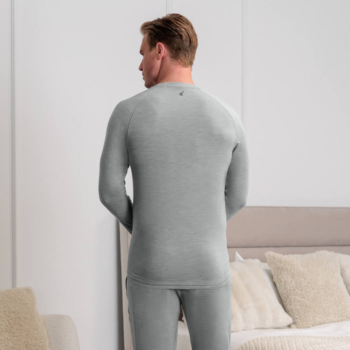 Thermal pajamas mens || Light grey melange