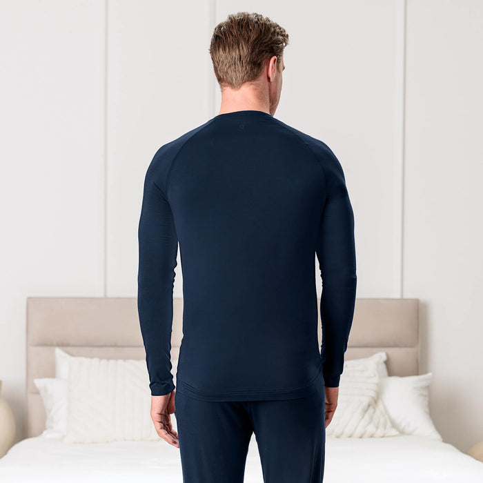 Balance long sleeves shirt men || Midnight blue