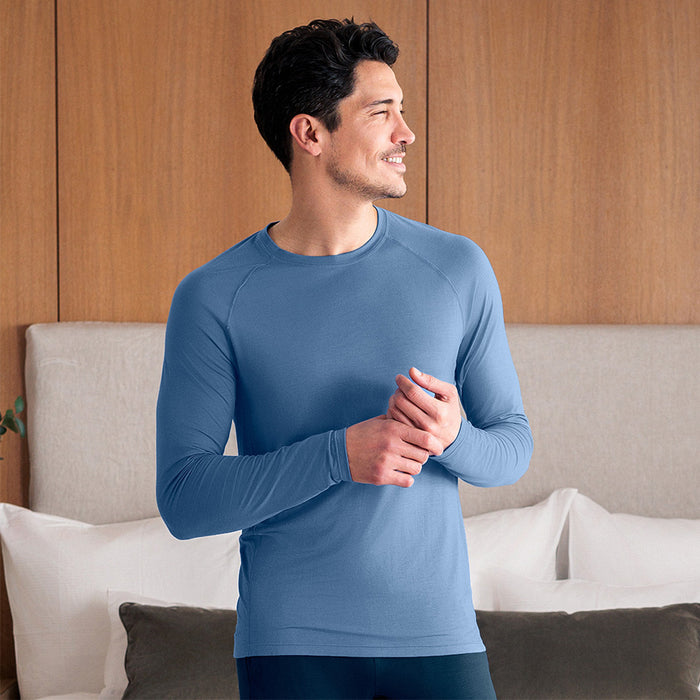 Balance long sleeves shirt men || Sky blue