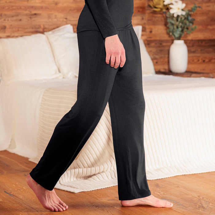 Wide pajama pants men || Black