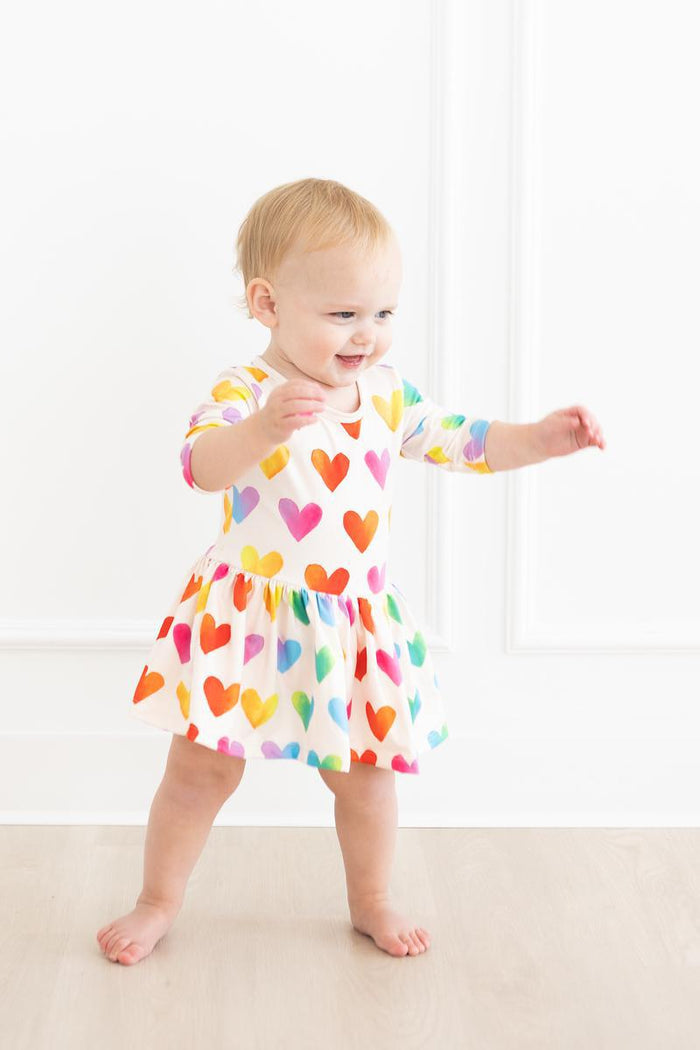 Lotta Love 3/4 Sleeve Twirl Bodysuit-Mila & Rose ®