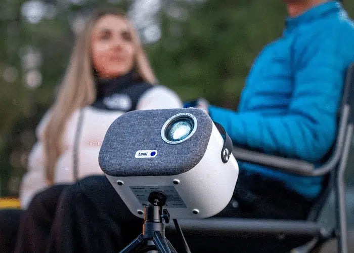 Lumi Labs | Portable Smart Projector – 1080p Full HD, 200 ANSI Lumens | Lumi-1 | Bluetooth, HDMI, USB & AUX | 4K Compatible | 1080P