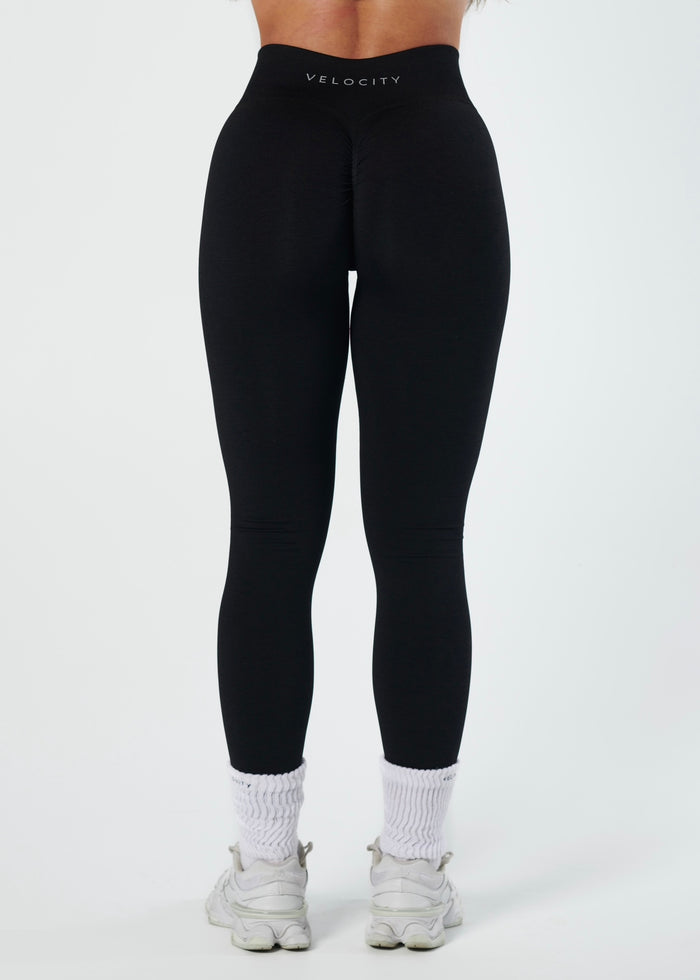 LUXE SCRUNCH LEGGINGS - BLACK
