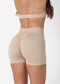 LUXE SCRUNCH SHORTS - SAND