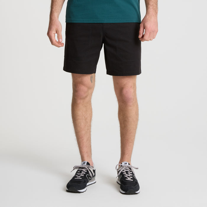 Versatile Roark boardshorts in action, perfect for adventure and travel, styled as active, Bermuda, and trunk shorts.