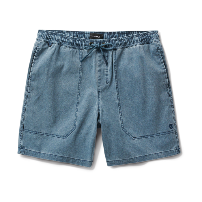 Bermuda and boardshorts on display, perfect for adventure and travel with Roark's distinctive outdoor style.