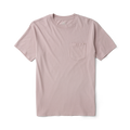 Detail of a pink active shirt featuring robust fabric with visible pocket designed for outdoor adventure and travel by Roark.