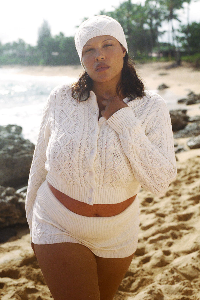 Marley Button Up Knit Cardigan - Honeymoon
