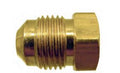 Brass 3/8 Inch Flare Hex Plug Cap - Front View | United RV Parts