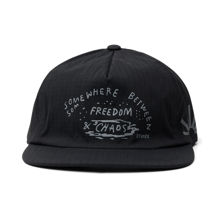 Stylish black Roark beanie, perfect for outdoor adventures and travel, displayed against a neutral backdrop.