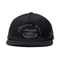 Stylish black Roark beanie, perfect for outdoor adventures and travel, displayed against a neutral backdrop.