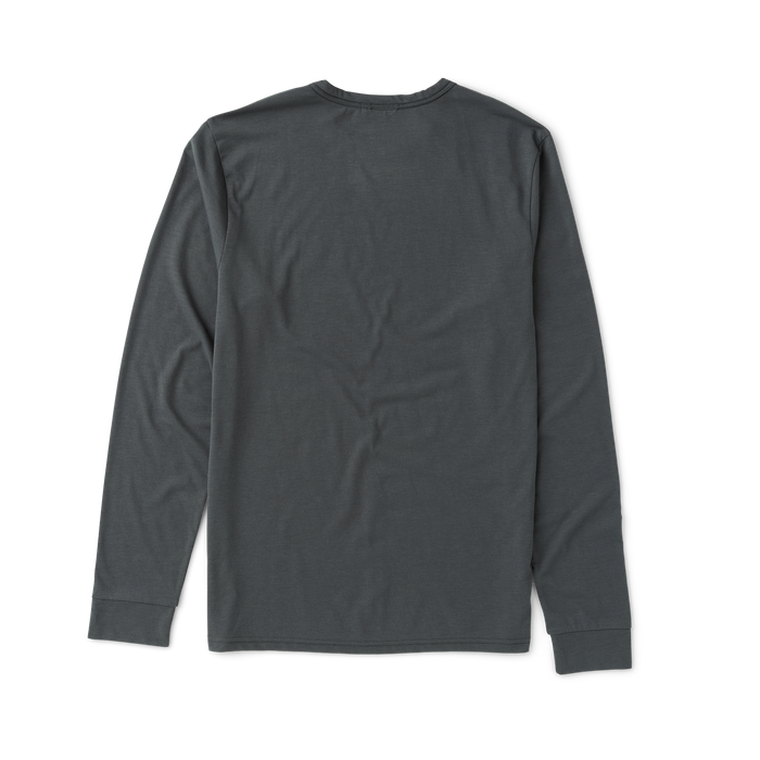 Grey long-sleeved active shirt designed for adventure and outdoor activities by Roark