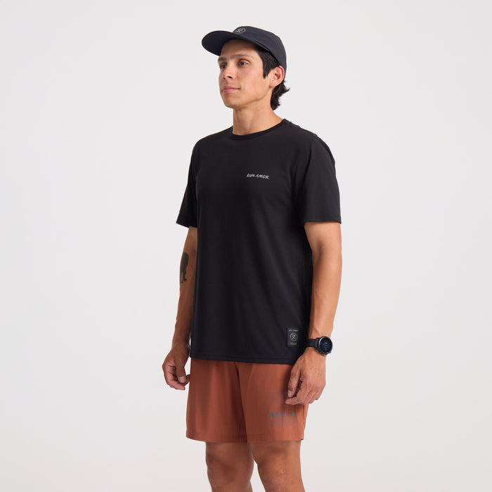 Stylish black active shirt and watch by Roark, ideal for adventure and travel