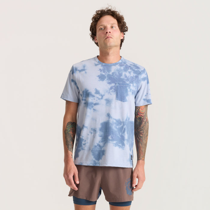 Vivid blue fabric detail, embodying the essence of Roark's adventure gear.