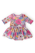Mauve What's Up Buttercup 3/4 Sleeve Twirl Bodysuit-Mila & Rose ®