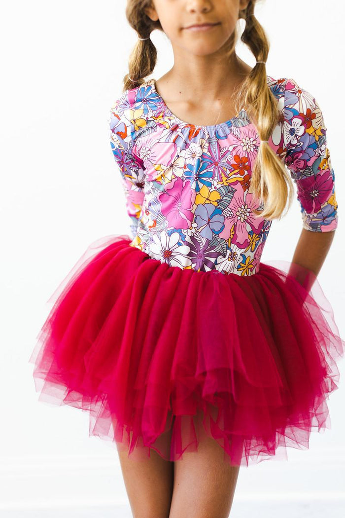Mauve What's Up Buttercup 3/4 Tutu Leotard-Mila & Rose ®