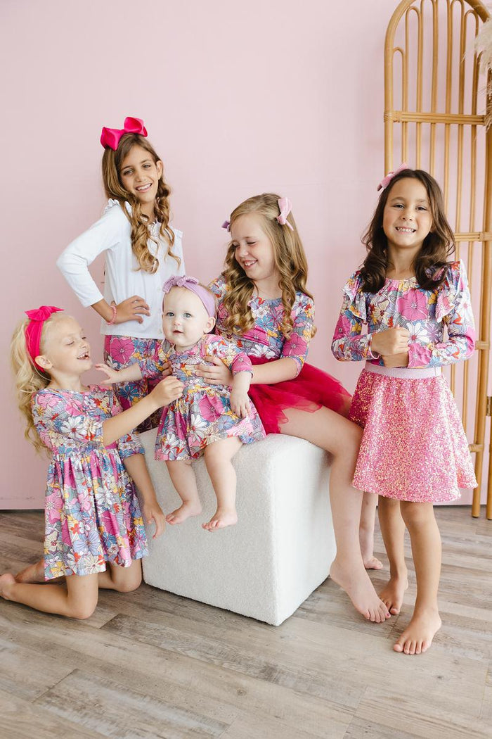 Mauve What's Up Buttercup L/S Flutter Sleeve Leotard-Mila & Rose ®