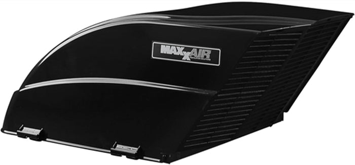 Black MaxxAir Fanmate Vent Cover 00-955002 - Side Angle | United RV Parts
