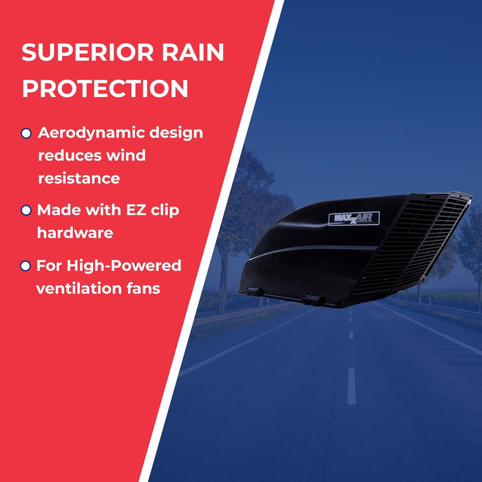 MaxxAir Fanmate RV Vent Cover - Installed Rain Protection | United RV Parts