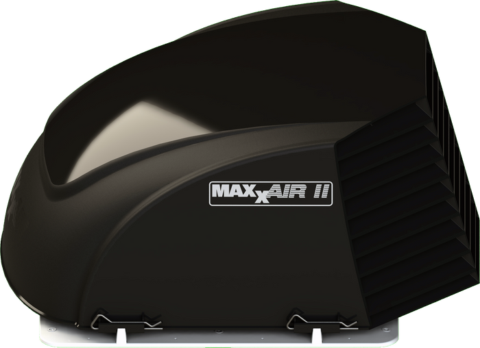 Black MaxxAir II Vent Cover 00-933082 - Front View | United RV Parts