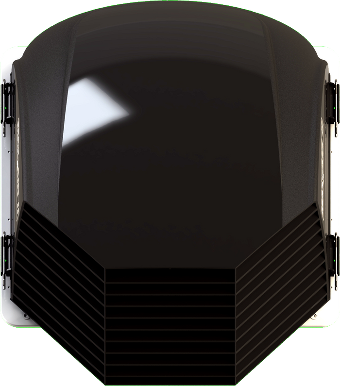 Black MaxxAir II Vent Cover 00-933082 - Bottom View with Vents | United RV Parts
