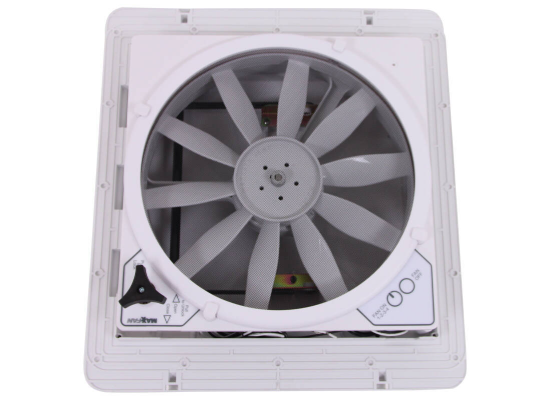 White MaxxFan 14x14 RV Roof Vent - Interior Control View | United RV Parts