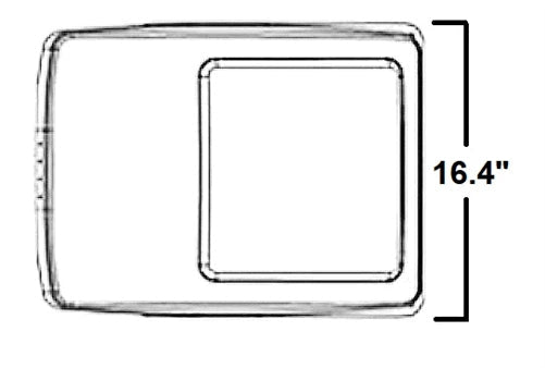 MaxxAir MaxxFan Deluxe 00-05100K Mounting Flange Dimensions Diagram | United RV Parts