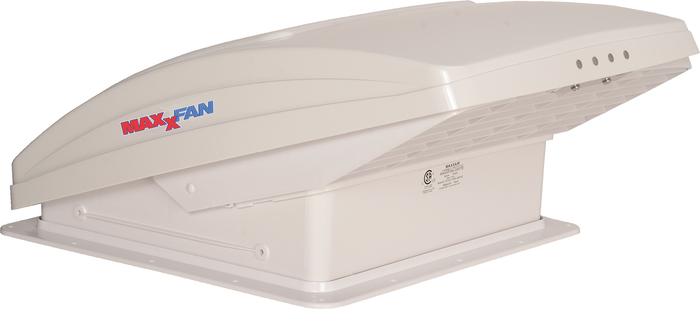 White MaxxAir MaxxFan Deluxe 00-05301K RV Roof Vent - Side Profile | United RV Parts