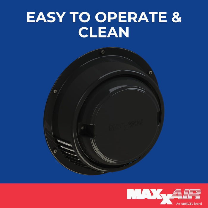 MaxxAir Maxxfan Dome Black Housing - Top View Detail | United RV Parts