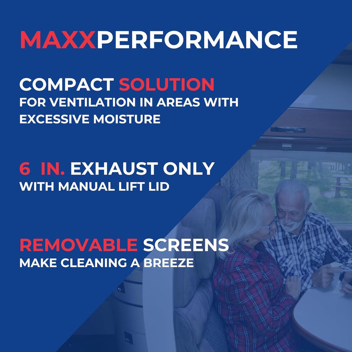MaxxAir Maxxfan Dome Performance Features - Moisture Ventilation Benefits | United RV Parts
