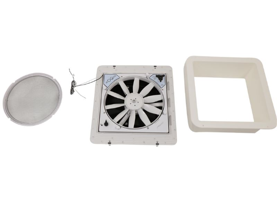 MaxxAir MaxxFan Mini Components - Exploded View with Fan Motor and Frame | United RV Parts