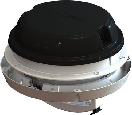 Black MaxxAir Maxxfan Plus Dome 00-03810B RV Roof Vent - Side Profile | United RV Parts