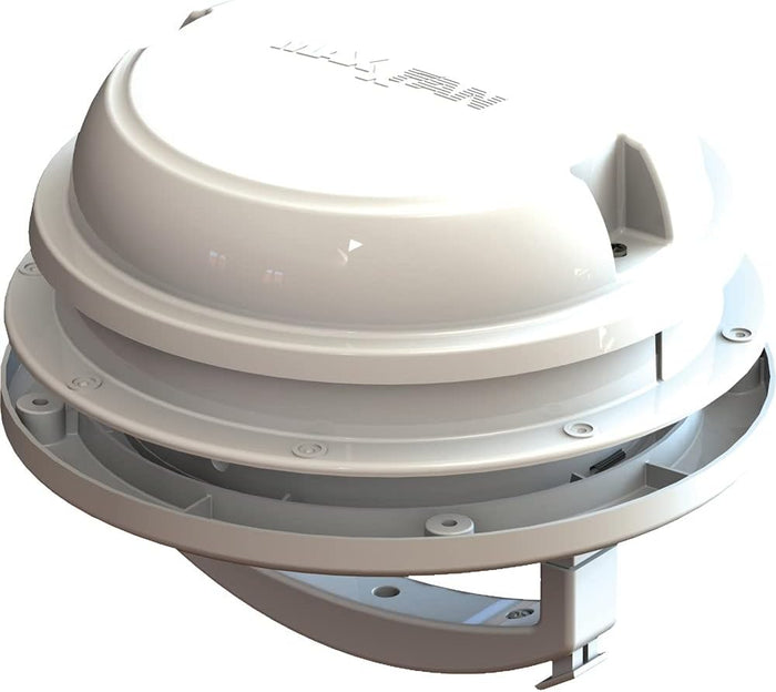 White MaxxAir Maxxfan Plus Dome 00-03810W Exploded View Assembly | United RV Parts