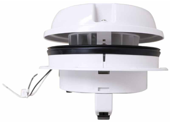 White MaxxAir Dome Roof Vent 6in Manual Lift - Side Profile | United RV Parts