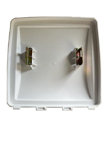 White MaxxAir Maxxfan Plus Vent Lid - Interior Hardware Detail | United RV Parts