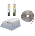 White MaxxAir Vent Cover Bundle with Dicor Lap Sealant and Butyl Tape - Product Layout | United RV Parts