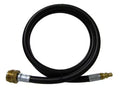 Black MB Sturgis Dual Quick Connect Propane Hose - Full Length View | United RV Parts