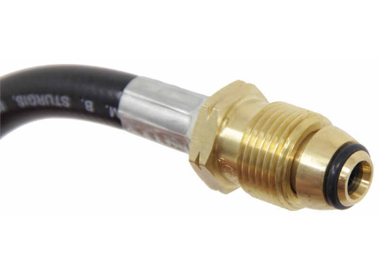 Brass Propane Adapter with Black O-Ring - Side Profile | United RV Parts