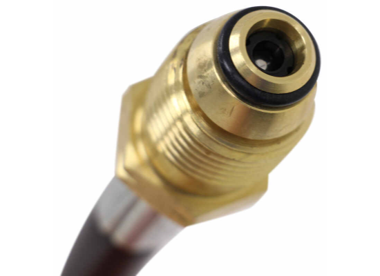 Brass Quick Connect Propane Fitting - Angled Detail | United RV Parts