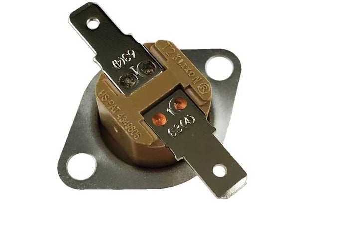 MC Enterprises 37021MC Atwood Furnace Limit Switch - Angled Side View with Klixon Label | United RV Parts