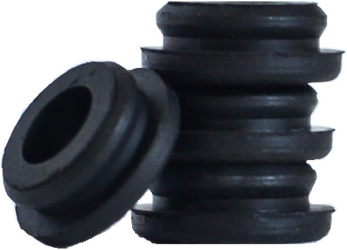 Black Rubber RV Stove Grommets - Close-Up Profile Detail Showing Ribbed Edge | United RV Parts