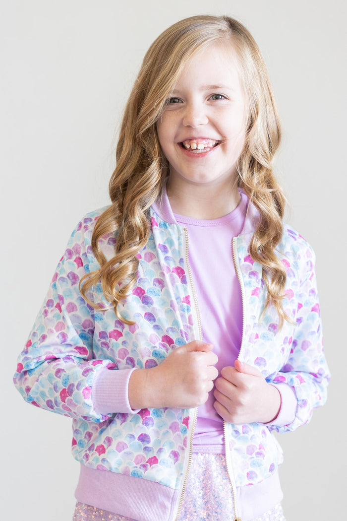 Mermaid Scales Satin Jacket-Mila & Rose ®