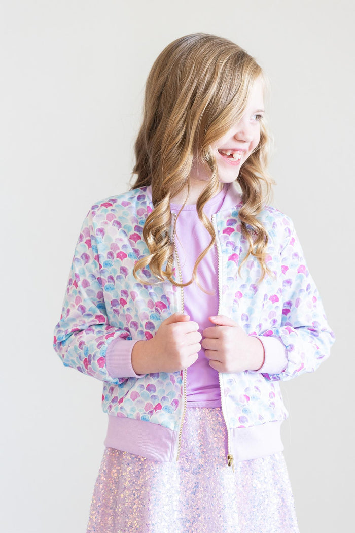 Mermaid Scales Satin Jacket-Mila & Rose ®