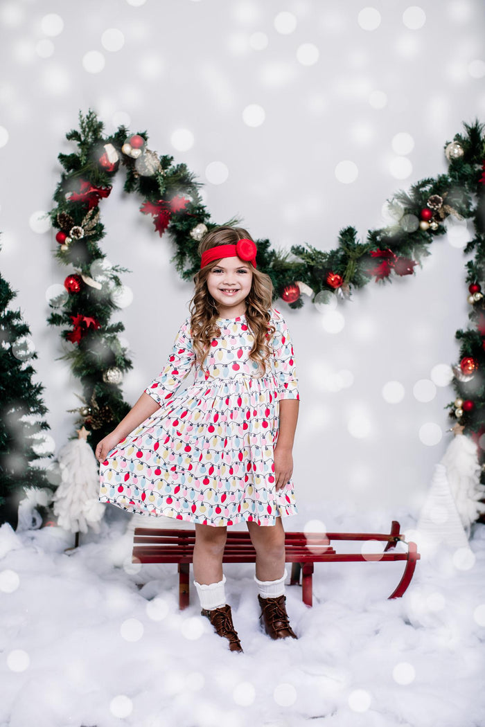 Merry & Bright 3/4 Sleeve Pocket Twirl Dress-Mila & Rose ®