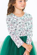 Mints & Mistletoe L/S Tutu Dress-Mila & Rose ®