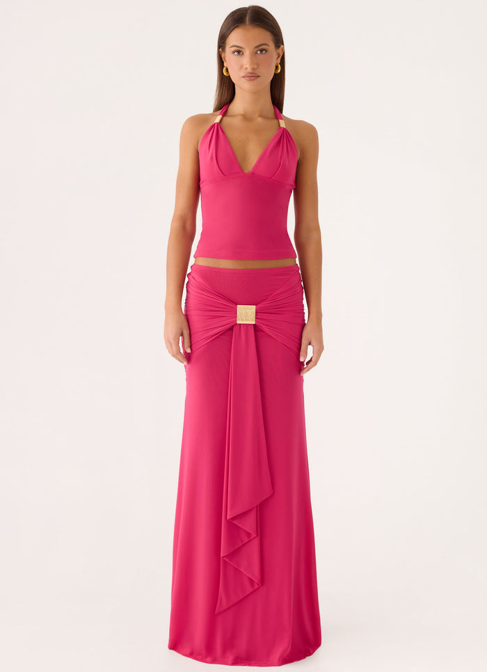 Miyah Maxi Skirt - Berry
