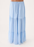 Morino Tiered Maxi Skirt - Blue