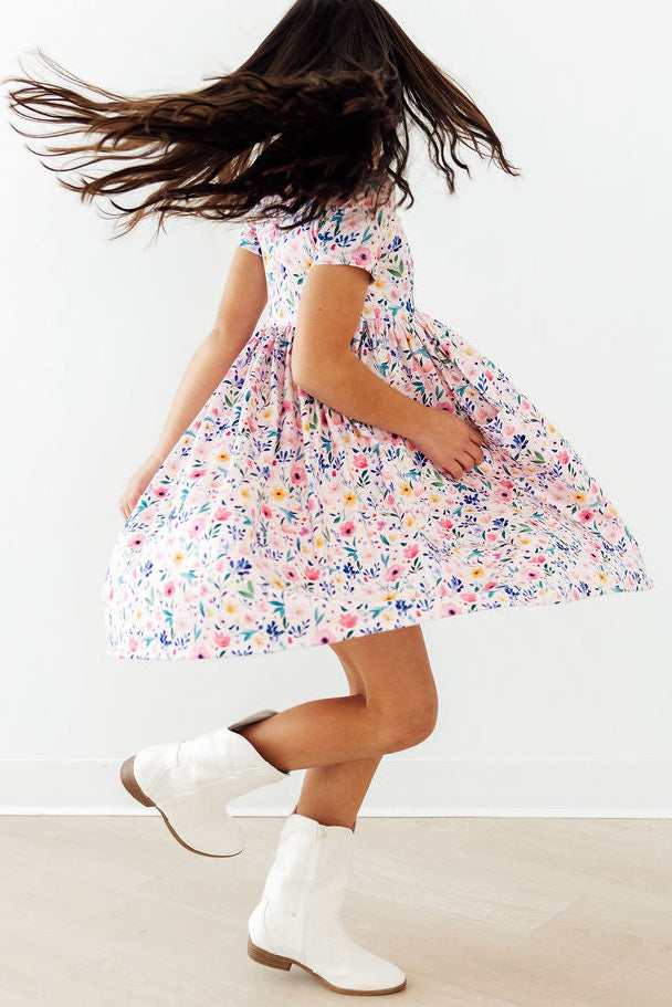 Morning Meadows S/S Pocket Twirl Dress-Mila & Rose ®