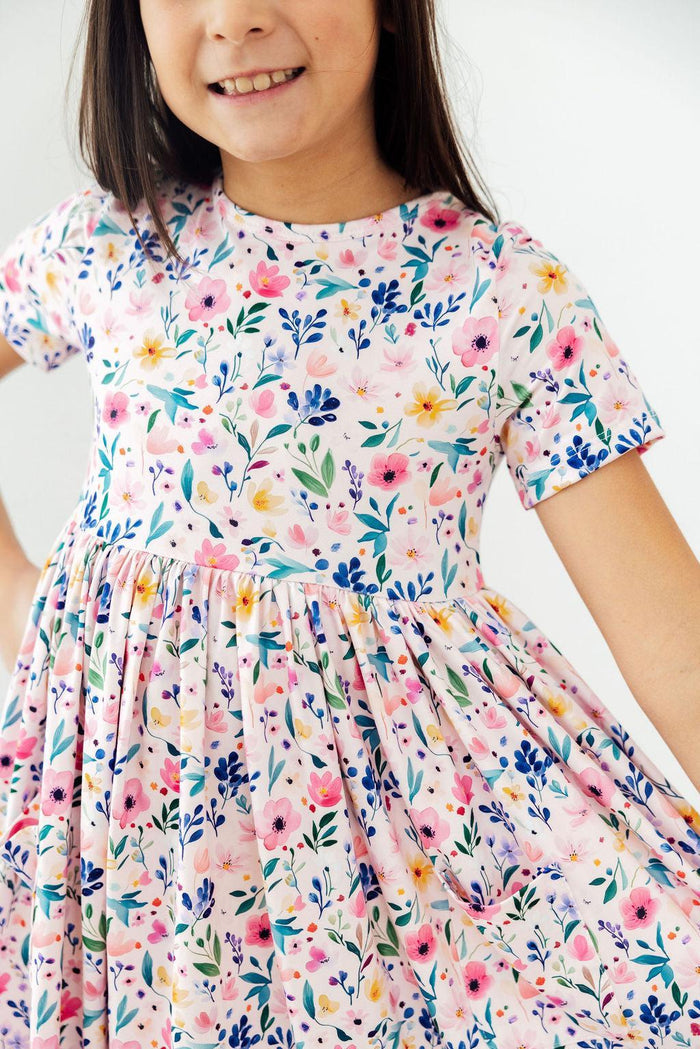 Morning Meadows S/S Pocket Twirl Dress-Mila & Rose ®