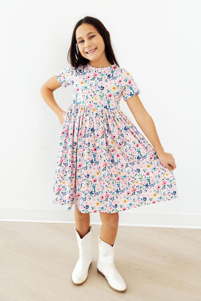 Morning Meadows S/S Pocket Twirl Dress-Mila & Rose ®